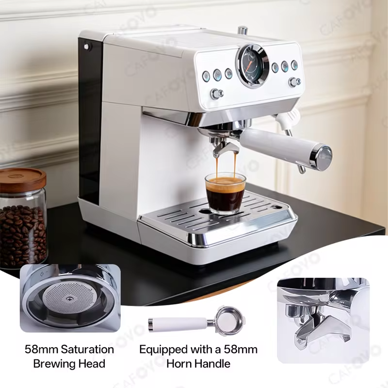 CAFOVO E160 58mm Semi-Auto Espresso Machine With PID Temp Control And Cold Brew Coffee Maker for Barista Latte Iced Americano