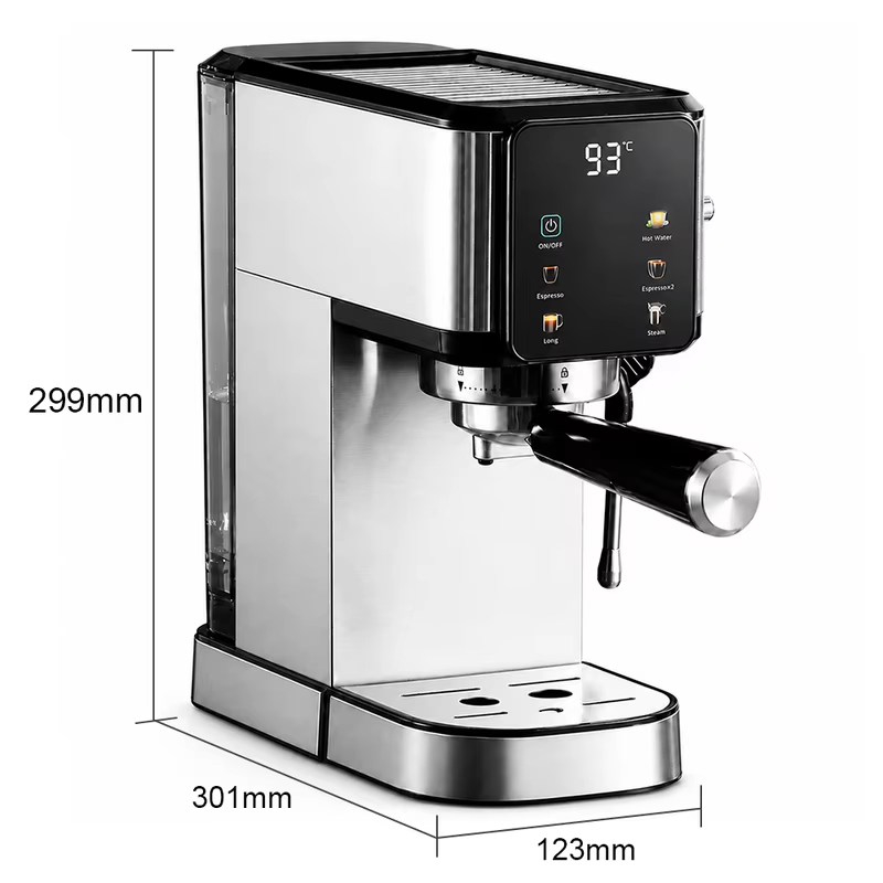 SIHAO 20Bar Touch Screen Espresso Machine Stainless Steel Coffee Maker with Milk Frother Touch Screen BPA-Free & Easy Clean
