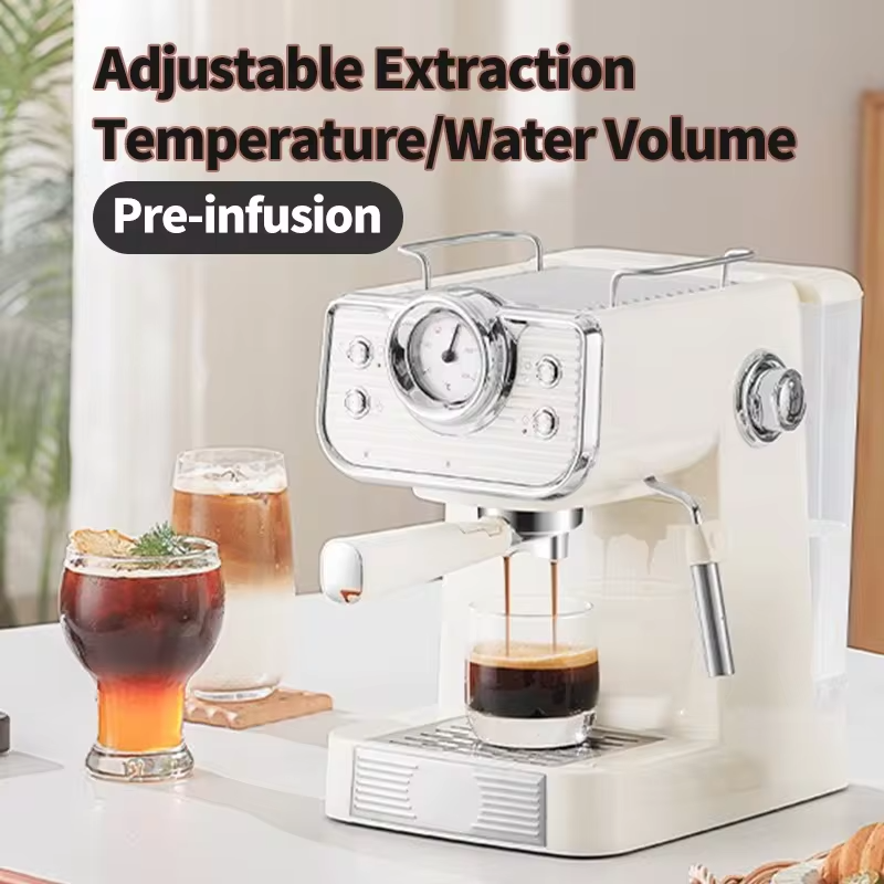 20Bar Semi-Automatic Espresso Machine,Extraction water volume and temperature