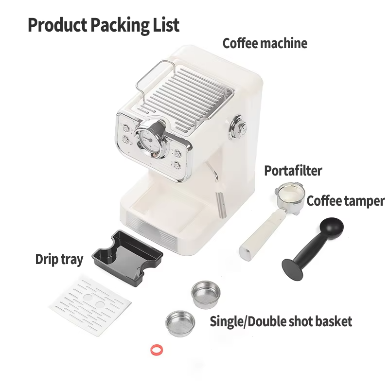 20Bar Semi-Automatic Espresso Machine,Extraction water volume and temperature
