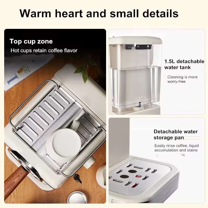Espresso Coffee Machine Semi-Automatic Home & Office Coffee Maker 20Bar Pump Pressure with Milk Frother Perfect Gift for Coffee