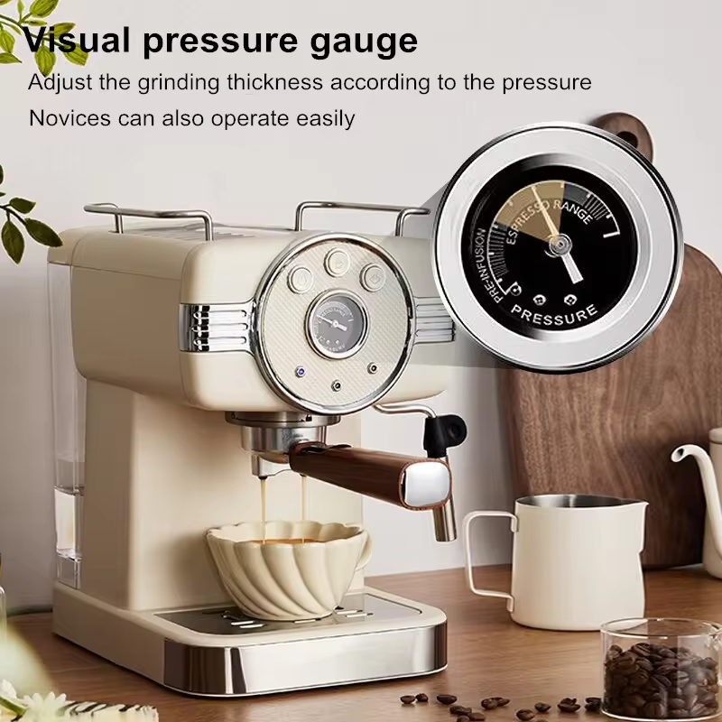Espresso Coffee Machine Semi-Automatic Home & Office Coffee Maker 20Bar Pump Pressure with Milk Frother Perfect Gift for Coffee