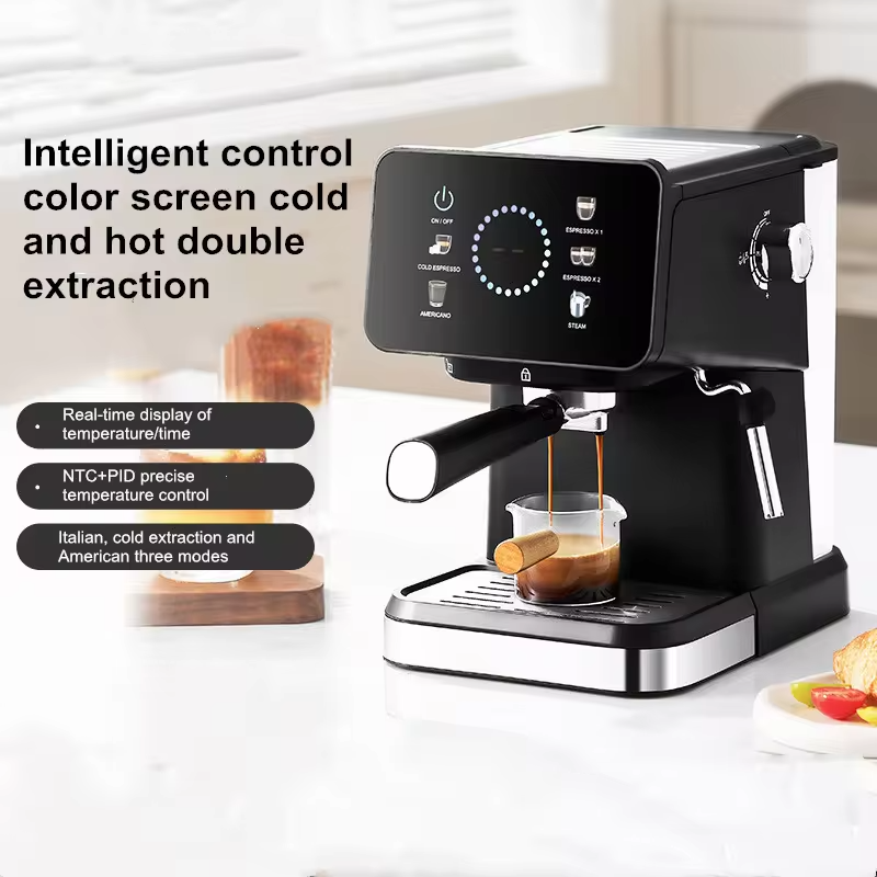 20Bar Pressure, Dual Brew (Hot/Cold), Smart Touchscreen, Milk Frother, Fast Heating, Energy Saving - Perfect for Home Baristas