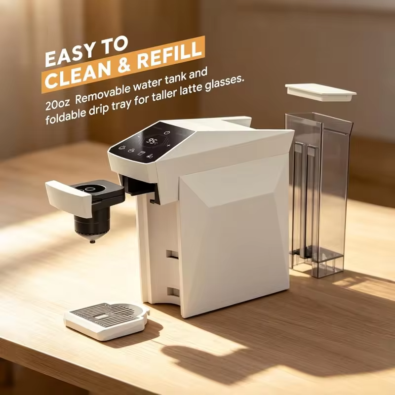 icafilas 3 in 1  Capsule Coffee Machine ME2406 Small Size Fit Dolce gusto Nespresso Capsule Ground Coffee 19Bar Hot/Cold
