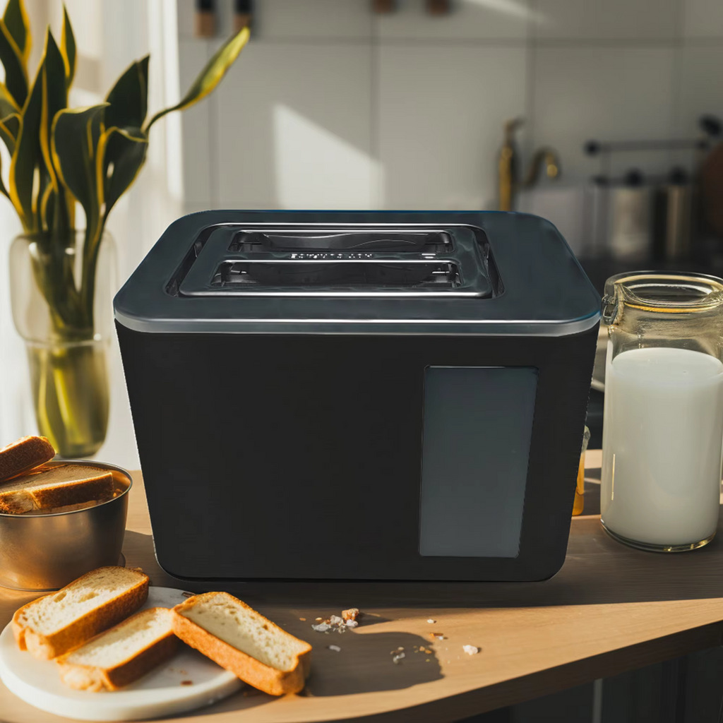 Toaster 2 Slice, Touch Control Screen, Smart Stainless Toaster, 6 Shade Setting, 6 Bread Selection, Countdown, Removable Crumb Tray, 900W,Household Appliances
