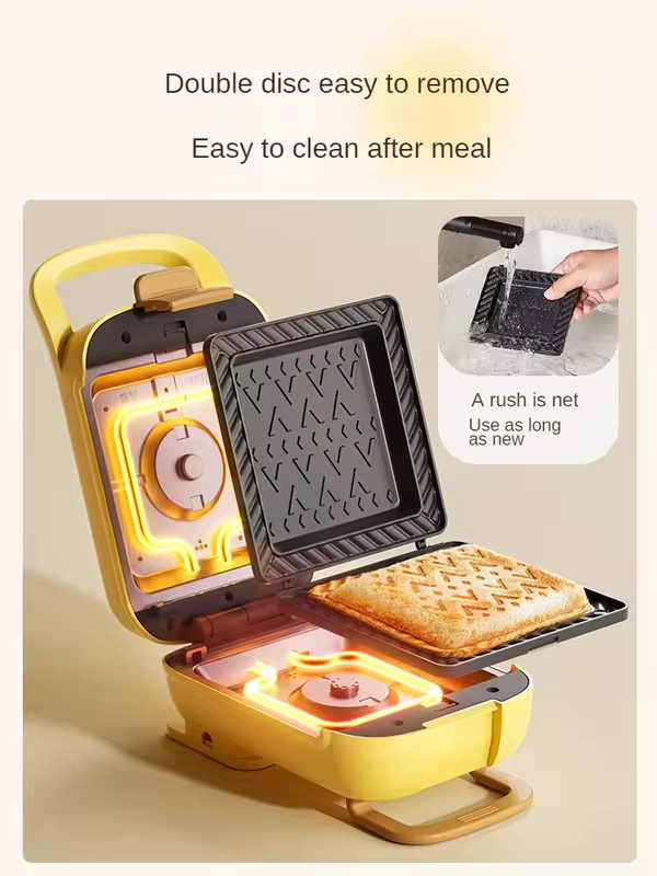 220V Electric Sandwich Maker for Breakfast Home Thickened Sandwich Machine Multi Functional Toaster