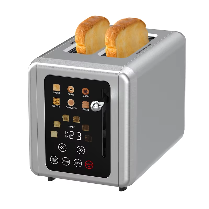 High Quality Wholesale Automatic 2-Slice Stainless Steel Bread Toaster Fast Heating Breakfast Maker Household Toasters