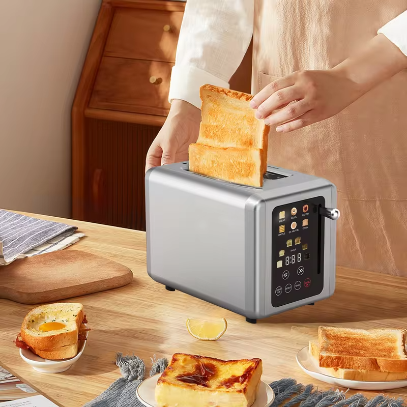 High Quality Wholesale Automatic 2-Slice Stainless Steel Bread Toaster Fast Heating Breakfast Maker Household Toasters