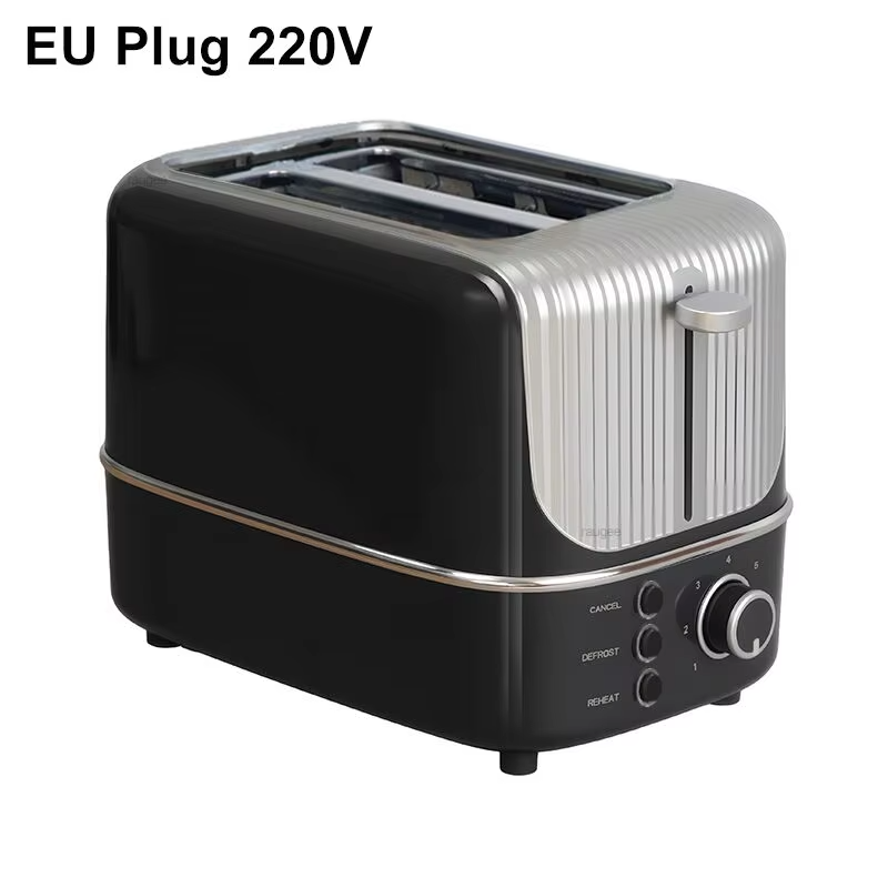 Double Slot Toaster 7 Browning Levels Extra Wide Slot Toaster with Reheat, Defrost and Cancel Includes a Detachable Crumb Tray