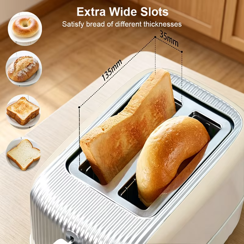 Toaster 2 Slice Extra Wide Slots Toaster for Bagels Breads with 7 Browning Settings Removable Crumb Tray Toaster Bread Toaster