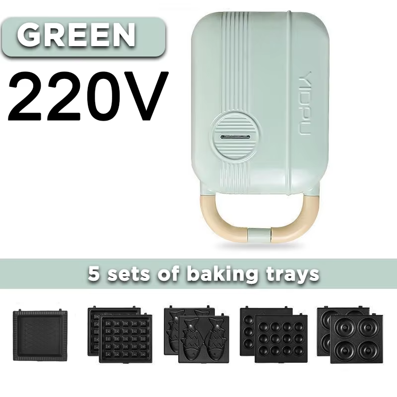 Mini Sandwich Maker Breakfast Machine Multi Cooker Electric Toaster Oven Hot Plate Bread Pancake Waffle Donut Maker for Kitchen