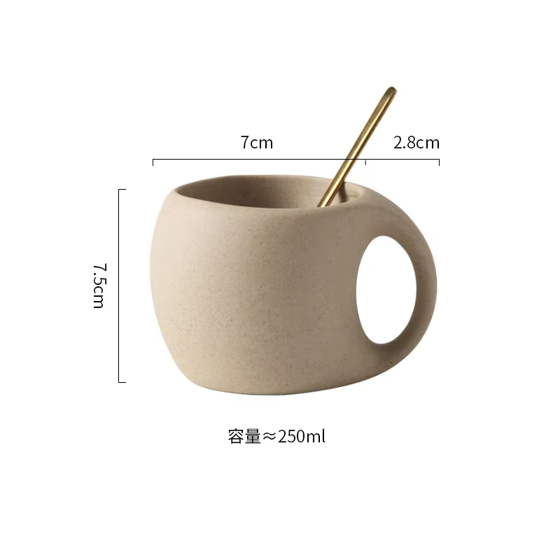 Vintage Ceramic Coffee Cup Saucer 220ml Breakfast Milk Oat Drink Mug Exquisite Afternoon Tea Coffee Cup Birthday