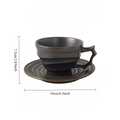 JUSTINLAU Niche Japanese Style Rough Pottery Kiln Transformed Mug Texture Pattern Large Capacity Retro Ceramic Cups and Plates