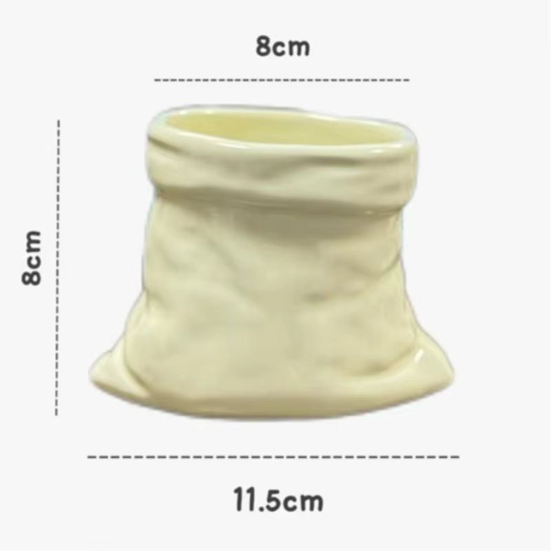 JUSTINLAU Cute Retro Bag Shaped Ceramic Mug Niche Creative Latte Coffee Cup Gentle Couple Home High Beauty Drinking Water Cup