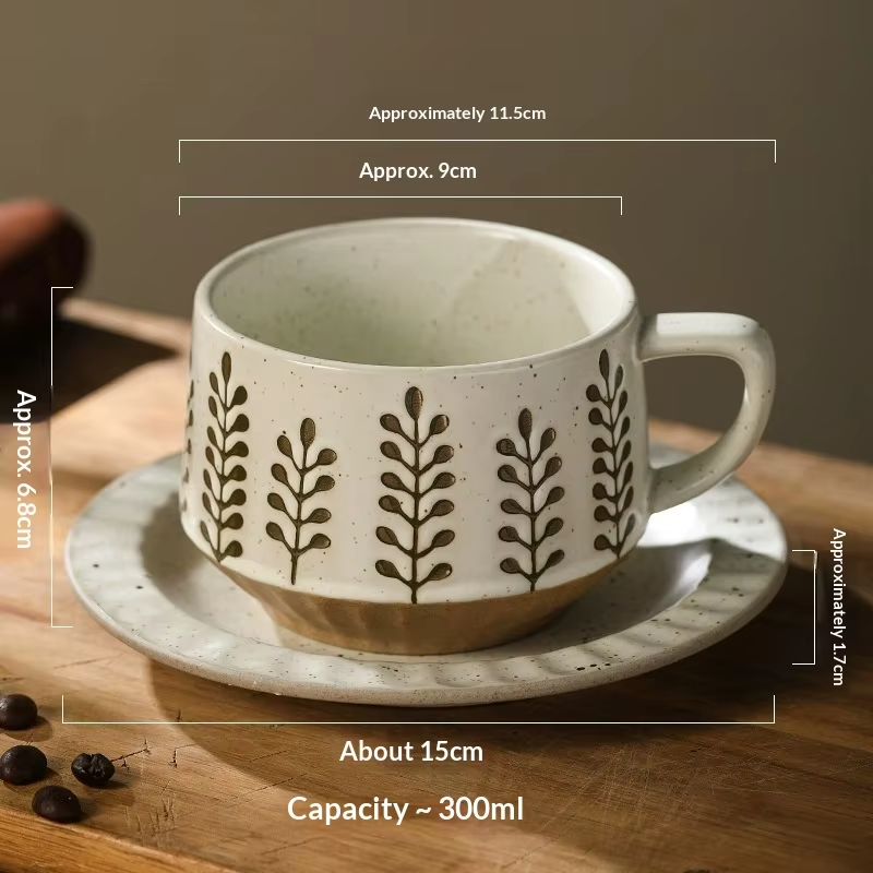 Coffee Cup High-end Retro Sense Creative Ceramic Coffee Cup Family Coffee Shop High-end Exquisite Cup Wholesale
