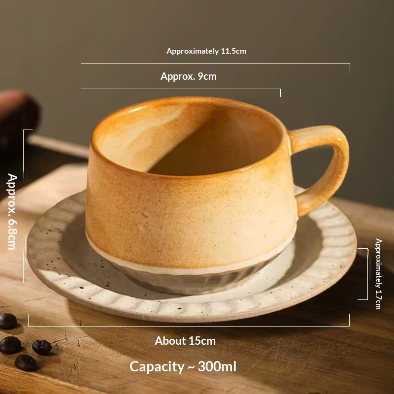 Coffee Cup High-end Retro Sense Creative Ceramic Coffee Cup Family Coffee Shop High-end Exquisite Cup Wholesale