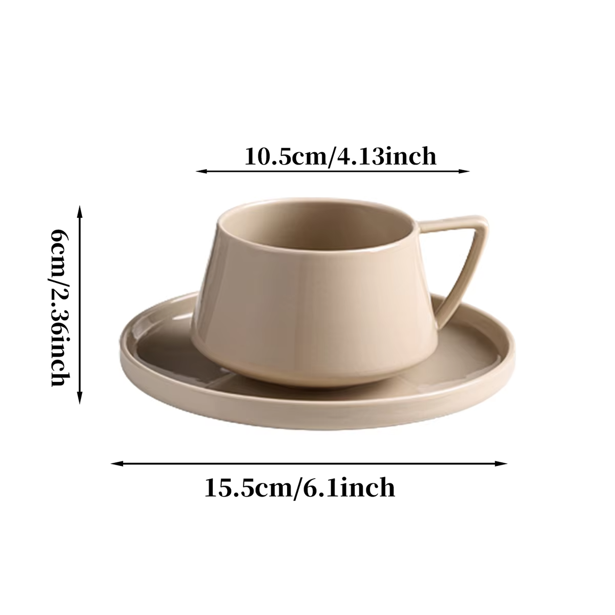 1pc 320ml simple ceramic coffee cup and saucer exquisite instant cup mug saucer for office afternoon tea