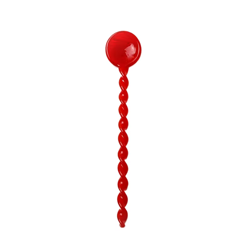 Glass Coffee Scoops With Long Handle Colorful And Cute Teaspoon Kitchen Accessories Milk Dessert Ice Cream Spoon